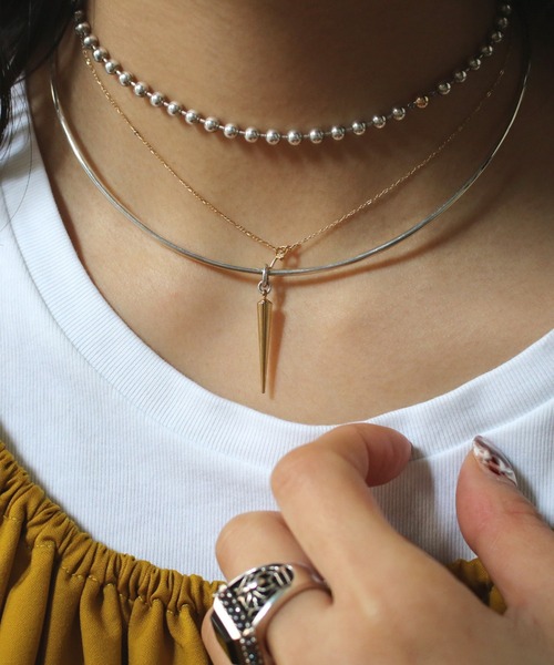 e.m.（イーエム）の「【ZOZOTOWN限定】スタッズチョーカー（チョーカー・レディース・シルバー・FREE）」の9枚目の写真