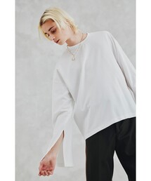 tk.TAKEO KIKUCHI | スリーブフレアスリットカットソー（ユニセックスアイテム）(Tシャツ/カットソー)