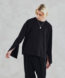 tk.TAKEO KIKUCHI | スリーブフレアスリットカットソー（ユニセックスアイテム）(Tシャツ/カットソー)