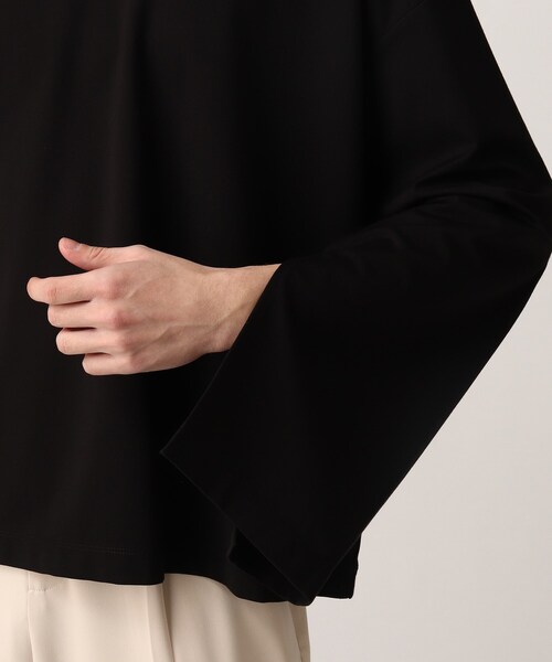 tk.TAKEO KIKUCHI（ティーケータケオキクチ）の「◆スリーブフレアスリットカットソー（ユニセックスアイテム）（Tシャツ/カットソー・メンズ・グレー/ホワイト/ブラック・02/66/03）」の14枚目の写真