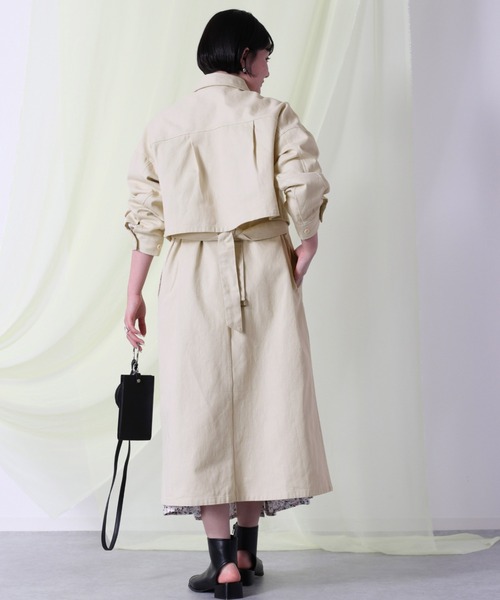 【セール】【SET ITEM】ショートブルゾン＋ロングジレ ３ＷＡＹマルチコート（ブルゾン）｜cepo（セポ）