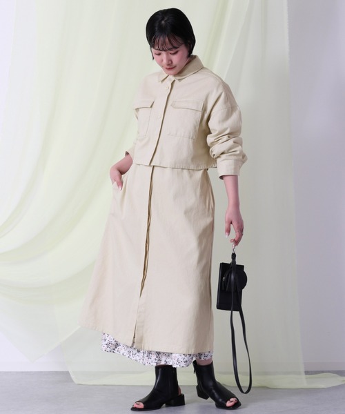 【セール】【SET ITEM】ショートブルゾン＋ロングジレ ３ＷＡＹマルチコート（ブルゾン）｜cepo（セポ）