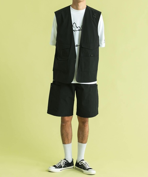 SENSE OF PLACE by URBAN RESEARCH（センスオブプレイスバイアーバンリサーチ）の「Uiscel　ルーズカーゴショーツ（カーゴパンツ・メンズ・ブラック/ベージュ・MEDIUM/LARGE）」の8枚目の写真