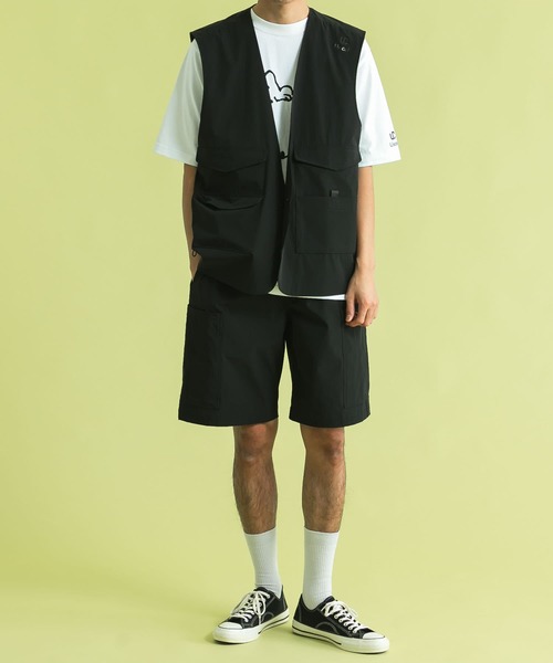 SENSE OF PLACE by URBAN RESEARCH（センスオブプレイスバイアーバンリサーチ）の「Uiscel　ルーズカーゴショーツ（カーゴパンツ・メンズ・ブラック/ベージュ・MEDIUM/LARGE）」の9枚目の写真