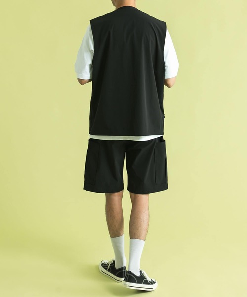 SENSE OF PLACE by URBAN RESEARCH（センスオブプレイスバイアーバンリサーチ）の「Uiscel　ルーズカーゴショーツ（カーゴパンツ・メンズ・ブラック/ベージュ・MEDIUM/LARGE）」の11枚目の写真