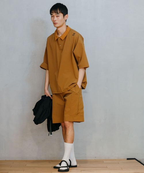 SENSE OF PLACE by URBAN RESEARCH（センスオブプレイスバイアーバンリサーチ）の「Uiscel　ルーズカーゴショーツ（カーゴパンツ・メンズ・ブラック/ベージュ・MEDIUM/LARGE）」の13枚目の写真