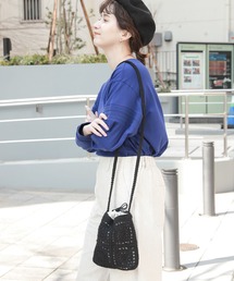 studio CLIP | クロシェ編み巾着ショルダーバッグ(ショルダーバッグ)