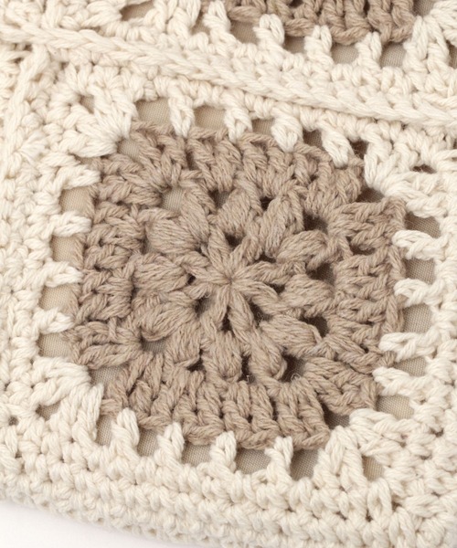 studio CLIP（スタディオクリップ）の「クロシェ編み巾着ショルダーバッグ（ショルダーバッグ・レディース・ブラック/アイボリー/ナチュラル・FREE）」の20枚目の写真