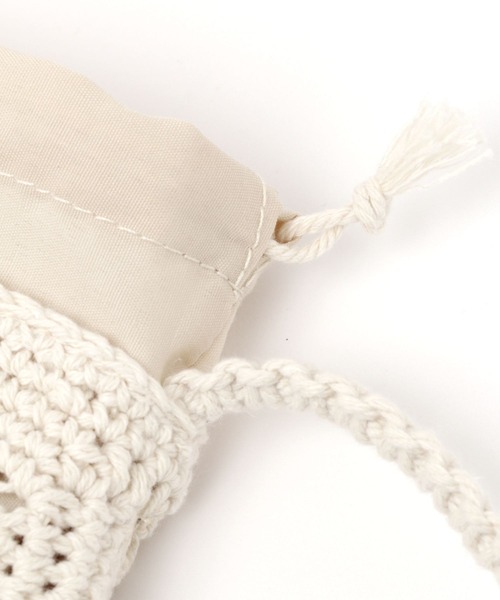 studio CLIP（スタディオクリップ）の「クロシェ編み巾着ショルダーバッグ（ショルダーバッグ・レディース・ブラック/アイボリー/ナチュラル・FREE）」の19枚目の写真