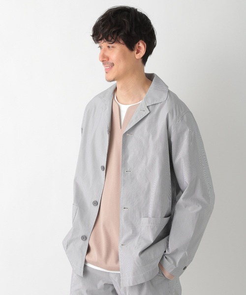 GLOBAL WORK(グローバルワーク)の「エアカルシャツカバーオール/255618(その他アウター・メンズ・ベージュ/グリーン/その他1/ダークブルー・SMALL/LARGE/MEDIUM)」の9枚目の写真