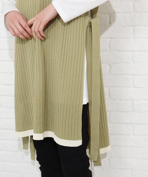 SHOO・LA・RUE(シューラルー)の「◆【2点セット】脇リボンワイドリブベスト+Tシャツセット(その他トップス・レディース・ブラック/ライトグリーン/レモンイエロー/サンドベージュ・02/04/03)」の19枚目の写真