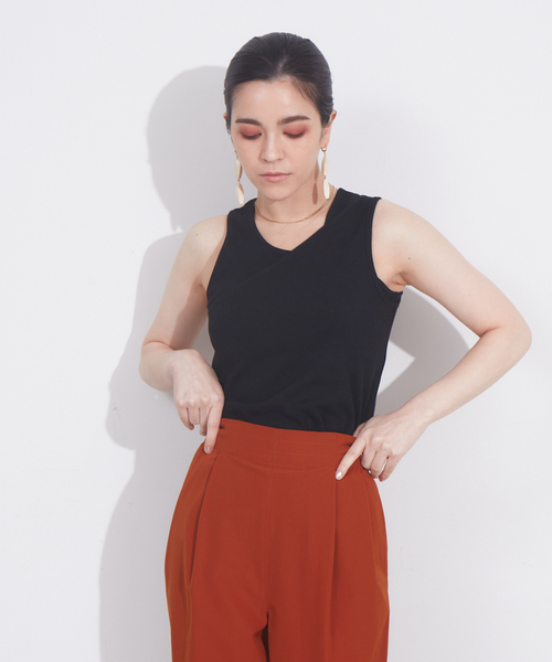 NOMINE（ノミネ）の「アメスリレイヤードタンクトップ（タンクトップ・レディース・ブラック/グレイッシュベージュ/オレンジ/ホワイト・フリー）」の3枚目の写真