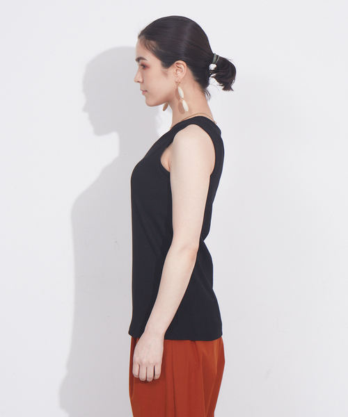 NOMINE（ノミネ）の「アメスリレイヤードタンクトップ（タンクトップ・レディース・ブラック/グレイッシュベージュ/オレンジ/ホワイト・フリー）」の8枚目の写真