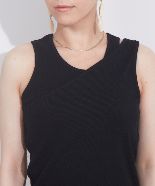 NOMINE（ノミネ）の「アメスリレイヤードタンクトップ（タンクトップ・レディース・ブラック/グレイッシュベージュ/オレンジ/ホワイト・フリー）」の11枚目の写真