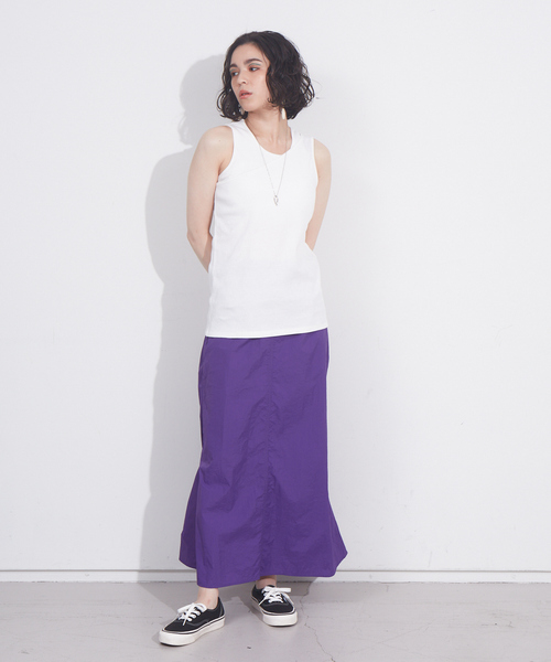 NOMINE（ノミネ）の「アメスリレイヤードタンクトップ（タンクトップ・レディース・ブラック/グレイッシュベージュ/オレンジ/ホワイト・フリー）」の9枚目の写真