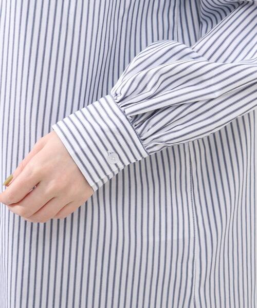 DRESKIP（ドレスキップ）の「◆バンドカラーロング丈シャツ（シャツ/ブラウス・レディース・ブラック系2/パープル系2/ネイビー系2・02/03/04）」の7枚目の写真