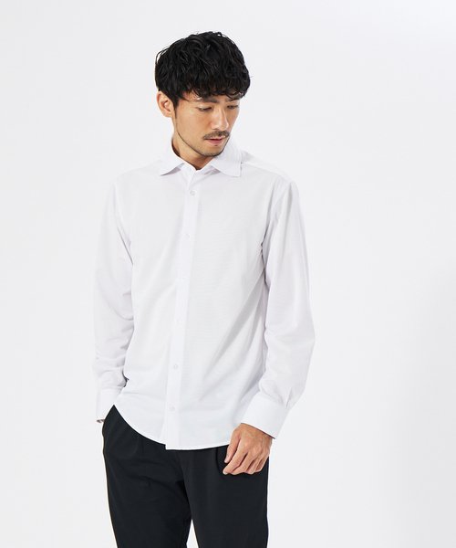 ABAHOUSE GRAY(アバハウスグレイ)の「【Comfeel】吸汗速乾 長袖 シャツ(シャツ/ブラウス・メンズ・ホワイト/ブルー系その他/ブルー系その他2/ブルー系その他3・46/48/44/50)」の6枚目の写真