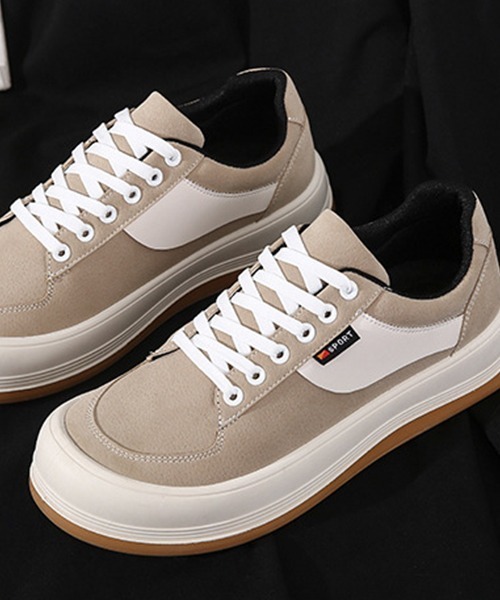 SVEC（シュベック）の「レトロ ローテク チャンキーソール ローカット スニーカー（スニーカー・メンズ・ブラック/グリーン/ベージュ・40/44/42）」の9枚目の写真