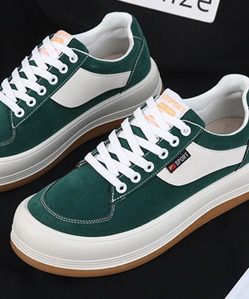 SVEC（シュベック）の「レトロ ローテク チャンキーソール ローカット スニーカー（スニーカー・メンズ・ブラック/グリーン/ベージュ・40/44/42）」の11枚目の写真