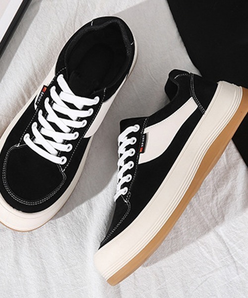 SVEC（シュベック）の「レトロ ローテク チャンキーソール ローカット スニーカー（スニーカー・メンズ・ブラック/グリーン/ベージュ・40/44/42）」の13枚目の写真