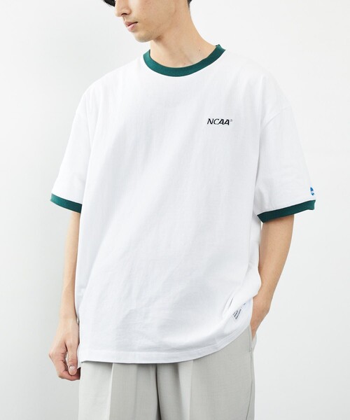FREAK'S STORE（フリークスストア）の「NCAA/エヌシーエーエー SP LOGO 半袖TEE/ロゴ/刺繍（Tシャツ/カットソー・メンズ・ホワイト/ブラック/グレー/ホワイト系その他/ホワイト系その他2/グリーン・MEDIUM/LARGE/X-LARGE）」の3枚目の写真