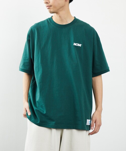 FREAK'S STORE（フリークスストア）の「NCAA/エヌシーエーエー SP LOGO 半袖TEE/ロゴ/刺繍（Tシャツ/カットソー・メンズ・ホワイト/ブラック/グレー/ホワイト系その他/ホワイト系その他2/グリーン・MEDIUM/LARGE/X-LARGE）」の7枚目の写真