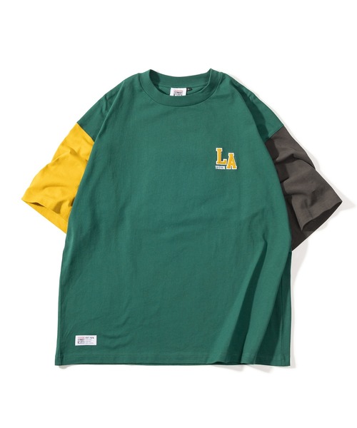 VISION STREET WEAR（ヴィジョンストリートウェア）の「【VISION STREET WEAR／ヴィジョンストリートウェア】LAロゴサガラ刺繍Tシャツ/バックデザイン/ビッグシルエット（Tシャツ/カットソー・メンズ・ホワイト/チャコールグレー/ブルー/グリーン・M/L/XL）」の7枚目の写真