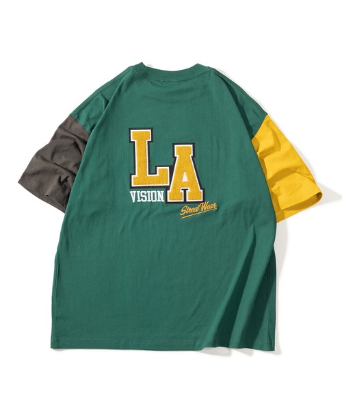 VISION STREET WEAR（ヴィジョンストリートウェア）の「【VISION STREET WEAR／ヴィジョンストリートウェア】LAロゴサガラ刺繍Tシャツ/バックデザイン/ビッグシルエット（Tシャツ/カットソー・メンズ・ホワイト/チャコールグレー/ブルー/グリーン・M/L/XL）」の17枚目の写真
