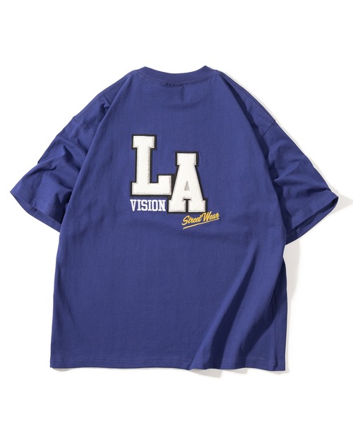 VISION STREET WEAR（ヴィジョンストリートウェア）の「【VISION STREET WEAR／ヴィジョンストリートウェア】LAロゴサガラ刺繍Tシャツ/バックデザイン/ビッグシルエット（Tシャツ/カットソー・メンズ・ホワイト/チャコールグレー/ブルー/グリーン・M/L/XL）」の18枚目の写真