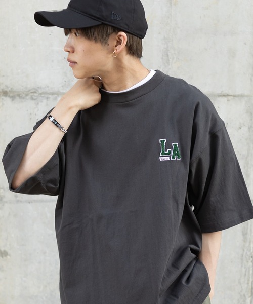 VISION STREET WEAR（ヴィジョンストリートウェア）の「【VISION STREET WEAR／ヴィジョンストリートウェア】LAロゴサガラ刺繍Tシャツ/バックデザイン/ビッグシルエット（Tシャツ/カットソー・メンズ・ホワイト/チャコールグレー/ブルー/グリーン・M/L/XL）」の22枚目の写真