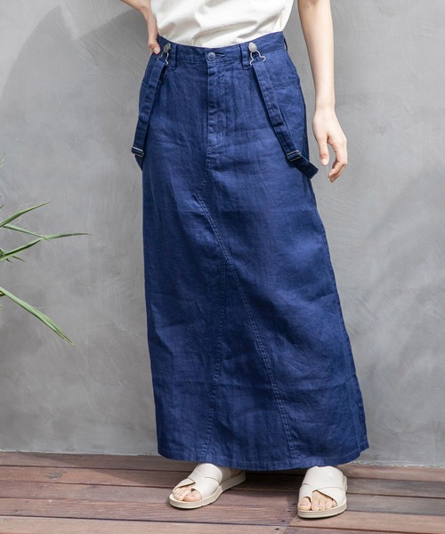 niko and...(ニコアンド)の「リネンツイルサスワークスカート(スカート・レディース・ブラック/ネイビー/カーキ・MEDIUM/LARGE)」の3枚目の写真