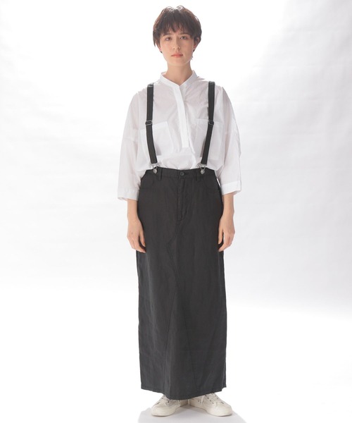 niko and（ニコアンド）の「リネンツイルサスワークスカート