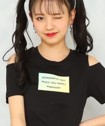 PINKHUNT | PINKHUNT 肩出し転写プリントTシャツ 6973K(Tシャツ/カットソー)