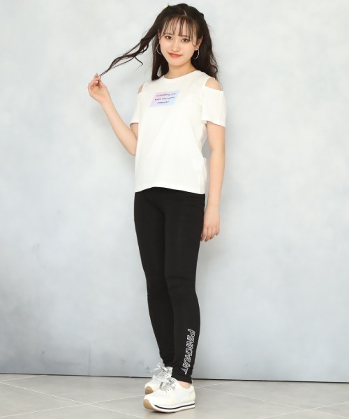 PINKHUNT(ピンクハント)の「PINKHUNT 肩出し転写プリントTシャツ 6973K(Tシャツ/カットソー・キッズ・ホワイト/ブラック/イエロー・140cm/150cm/130cm/160cm/120cm)」の11枚目の写真