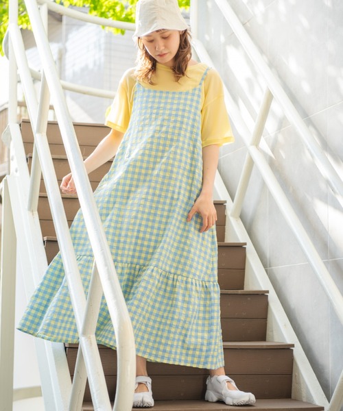 MERLOT（メルロー）の「パワーメッシュショートT（Tシャツ/カットソー・レディース・ブラック/イエロー/グリーン/アイボリー・FREE）」の14枚目の写真