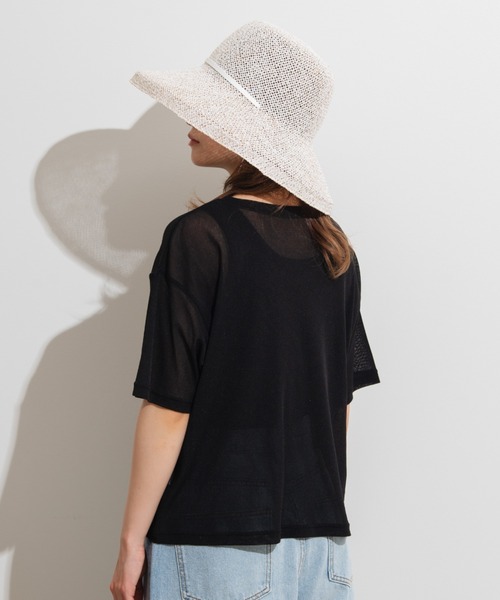 MERLOT（メルロー）の「パワーメッシュショートT（Tシャツ/カットソー・レディース・ブラック/イエロー/グリーン/アイボリー・FREE）」の9枚目の写真