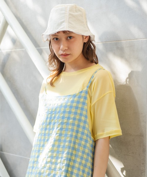 MERLOT（メルロー）の「パワーメッシュショートT（Tシャツ/カットソー・レディース・ブラック/イエロー/グリーン/アイボリー・FREE）」の13枚目の写真