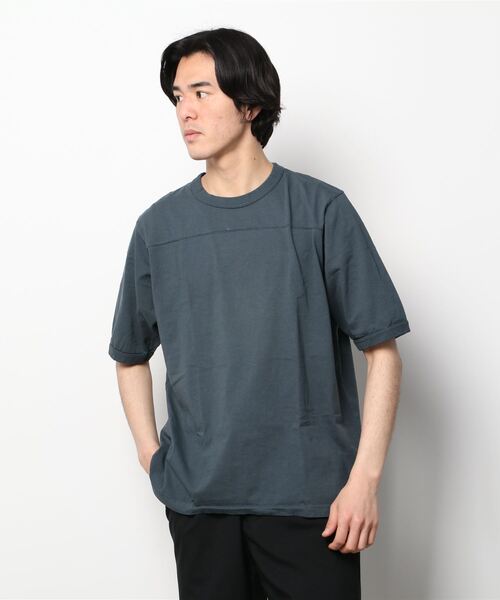 WALLA WALLA SPORT(ワラワラスポーツ)の「HALF SLEEVE RINGER FOOTBALL TEE SOLID / ハーフスリーブリンガーフットボール T(Tシャツ/カットソー・メンズ・ネイビー/チャコール/ブラック/アイボリー/ホワイト/グリーン・LARGE/X-LARGE/MEDIUM/SMALL/XX-LARGE)」の5枚目の写真