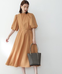 N.（N. Natural Beauty Basic） | ◆スタンドカラーバルーンスリーブワンピース(ワンピース)