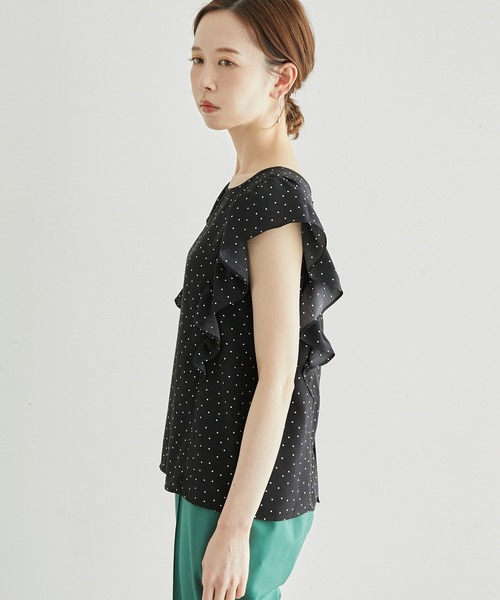 ROPÉ PICNIC ロペピクニック　2WAY/無地&柄フレアブラウス ROPE' PICNIC（ロペピクニック）の「2WAY/無地&柄フレアブラウス