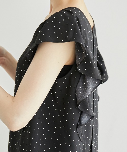 ROPÉ PICNIC ロペピクニック　2WAY/無地&柄フレアブラウス ROPE' PICNIC（ロペピクニック）の「2WAY/無地&柄フレアブラウス