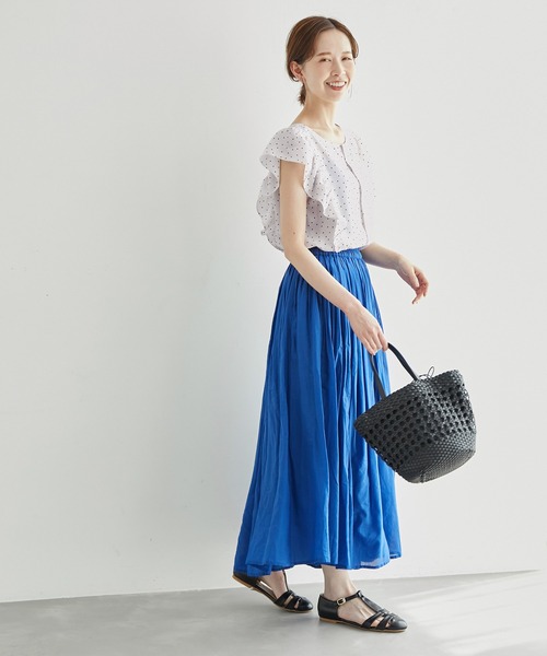 ROPÉ PICNIC ロペピクニック　2WAY/無地&柄フレアブラウス ROPE' PICNIC（ロペピクニック）の「2WAY/無地&柄フレアブラウス