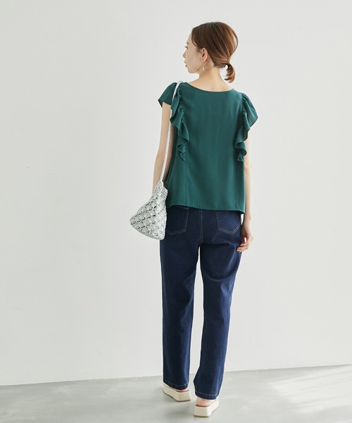 ROPÉ PICNIC ロペピクニック2WAY/無地&柄フレアブラウス