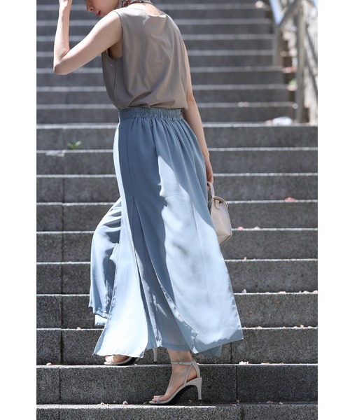 cawaii(カワイイ)の「下半身のラインを拾わない ひらっとパンツ(その他パンツ・レディース・ライトブルー/ブラック・FREE)」の22枚目の写真