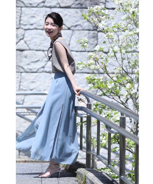cawaii(カワイイ)の「下半身のラインを拾わない ひらっとパンツ(その他パンツ・レディース・ライトブルー/ブラック・FREE)」の15枚目の写真