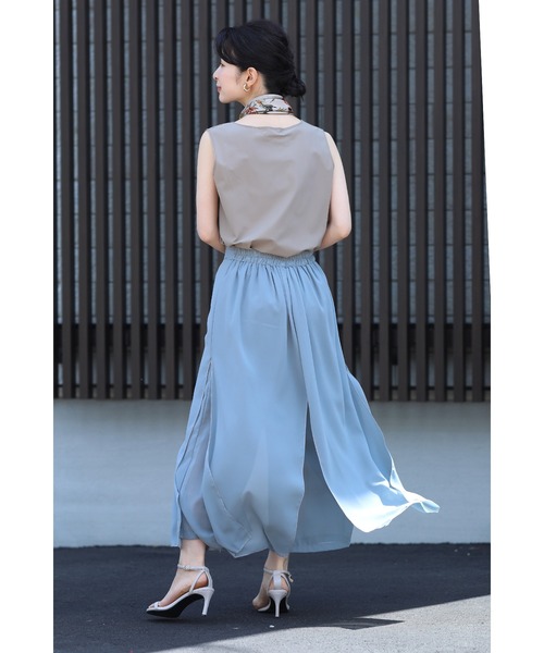 cawaii(カワイイ)の「下半身のラインを拾わない ひらっとパンツ(その他パンツ・レディース・ライトブルー/ブラック・FREE)」の16枚目の写真