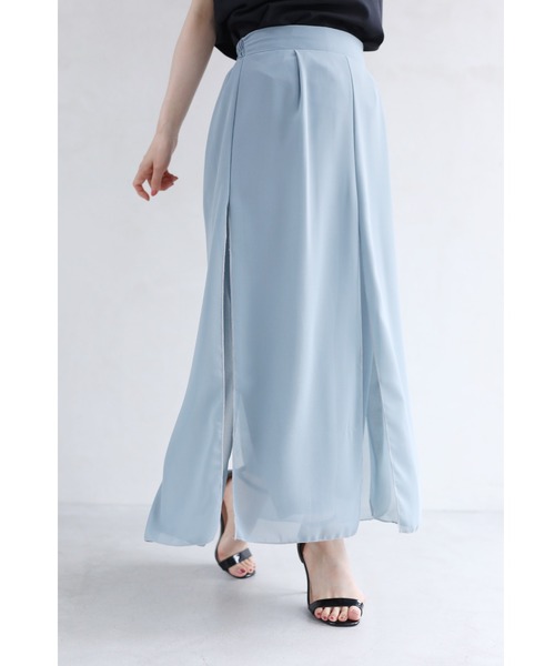 cawaii(カワイイ)の「下半身のラインを拾わない ひらっとパンツ(その他パンツ・レディース・ライトブルー/ブラック・FREE)」の14枚目の写真