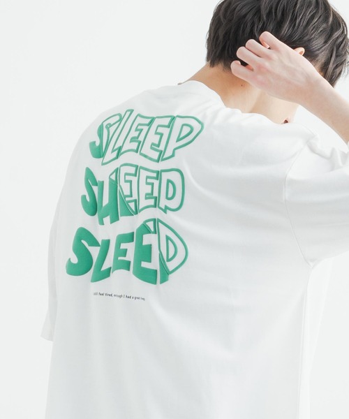 Rocky Monroe(ロッキーモンロー)の「オーバーサイズ TC天竺 バックプリントフロント刺繍ビッグシルエット半袖Tシャツ(Tシャツ/カットソー・メンズ・パープル/ロイヤルブルー/オフホワイト/グリーン/ブラック/イエロー・M/L/LL)」の12枚目の写真