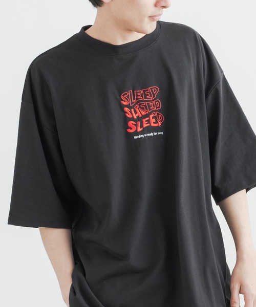 Rocky Monroe(ロッキーモンロー)の「オーバーサイズ TC天竺 バックプリントフロント刺繍ビッグシルエット半袖Tシャツ(Tシャツ/カットソー・メンズ・パープル/ロイヤルブルー/オフホワイト/グリーン/ブラック/イエロー・M/L/LL)」の17枚目の写真