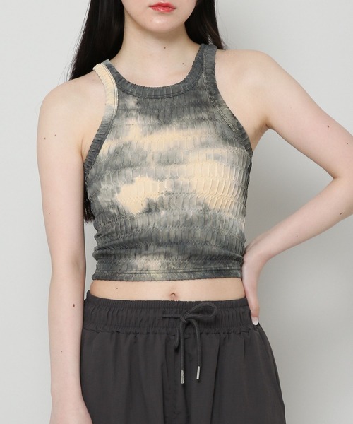 ALAND(エーランド)の「3.3Field Trip/TIE-DYEキャミソール 2297686(Tシャツ/カットソー・レディース・ベージュ/チャコール・FREE)」の1枚目の写真